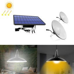 2 en 1 Lumière solaire Paysage Courtyard Couleur de couloir Éclairage 32-LED Lustre rétro, Couleur de la lumière: Lumière blanche (abat-jour noir)