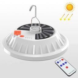 V62 Solar + RC 120 LED 120 LEDS UFO Lumière rechargeable Lumière de secours ménagère ampoule de camping en plein air Camping Night Market Stalle Light