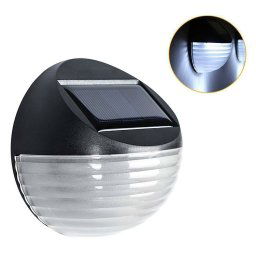 2 PCS capteur de lumière d'énergie solaire 6 lampe à économie d'énergie LED applique murale extérieure clôture de jardin lampe étanche veilleuse (blanc)