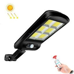 Induction du corps humain de l'énergie solaire 30W + contrôle de la lumière réverbère multifonction télécommande éclairage extérieur 6COB avec RC