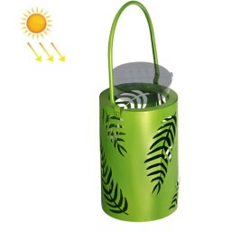 L3337 Solar Lawn Light Outdoor Etanchemin de jardin décoration de jardin creux de fer lanterne (vert)