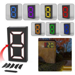 N766B DIY Solar Number Doorplate Lamp Outdoor Appliques murales étanches (Modèle de lumière colorée)