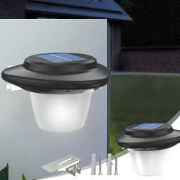 Applique murale solaire d'extérieur avec capteur pour patio, style : SMD Wick White Light