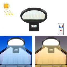 LED Solar Motion Sensing Solid Street Lamp Tête Jardin Communauté Lampe murale, Style: Télécommande + Capteur (lumière blanche froide)