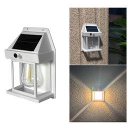 Applique murale solaire extérieure en tungstène, 3 modes, détection du corps, veilleuse étanche pour villa de jardin, spécifications : blanc régulier