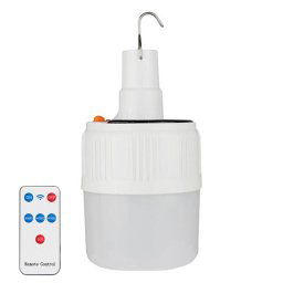Ampoule solaire LED rechargeable, lampe à économie d'énergie étanche pour étal de marché nocturne, modèle: télécommande 42LED