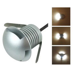 Lampe enterrée polarisée intégrée de 3W LED IP67 lampe de coquille de tortue étanche lampe de jardin extérieur, lumière rouge / bleue / verte Q1 lumière unidirectionnelle