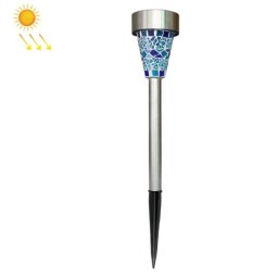 3 pcs H4011 Lumière de pelouse de mosaïque imperméable en plein air solaire (bleu)
