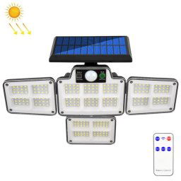 TG-TY051 4-HEAD ROTABLE SOLAR SOLAIRE Capteur de corps Capteur de corps en plein air Couleur étanche Couleur étanche Éclairage Street Light, Spec: 228 LED avec RC