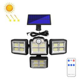 TG-TY085 Feuille murale rotative à 4 tête solaire avec télécommande Sensation de corps à l'imperméable extérieur, style: 198 LED séparé