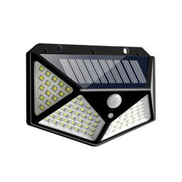 1 PCS 100 LED Patio extérieur Applique murale à induction solaire Balcon réglable Éclairage de jardin Petit réverbère