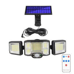 Applique murale solaire télécommandée à triple capteur de rotation à LED, spécification : 192LED Split