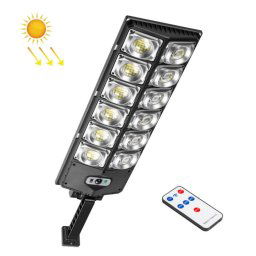 E-SMARTER W789A-6 LED lumière forte Double rangée lumière de jardin solaire lampadaires à Induction