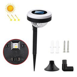 Lampe solaire d'extérieur à LED à double source de lumière, modèle : JG04802 Color Light