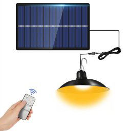 Lustre à ampoule LED solaire d'extérieur étanche IP65, lumières d'intérieur, spécifications : lumière chaude unique avec télécommande
