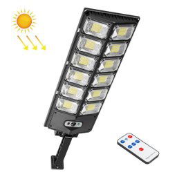 E-SMARTER W789B-6 LED lumière forte Double rangée lumière de jardin solaire lampadaires à Induction