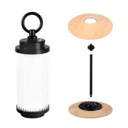 Éclairage extérieur Super longue durée de vie de la batterie Lampe de tente portable, couleur : définir la couleur du bois en caoutchouc.
