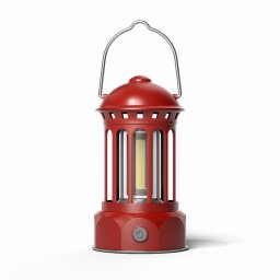 Modèle de batterie COB Lampe de camping en plein air portable Atmosphère Lampe de tente Lampe rétro, Taille: Petit Rouge