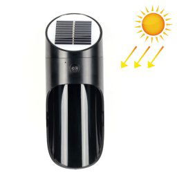 Lumière solaire extérieure LED à induction murale Night Light Radar Éclairage à induction du corps humain, lumière chaude (noir)