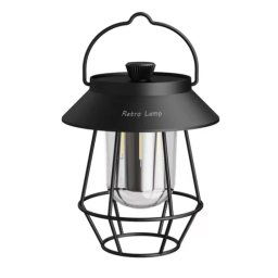 Lampes de camping suspendues en plein air Éclairage de tente Lumières d'ambiance (poignée noire)
