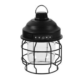 Lampe portative de camping en plein air avec mousqueton, couleur : noir