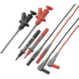 VOLTCRAFT MS-6 Set de cordons de mesure de sécurité Banane mâle 4 mm pointe de test 1.20 m noir, rouge 1 set