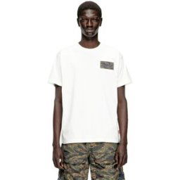 Diesel - T-shirt avec empiècement à logo camouflage - T-Shirts - Homme - Blanc XL