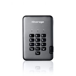 diskAshur PRO2 256-bit 256GB USB 3.2 FIPS Level 3 certified, secure encrypted solid-state drive IS-DAP2-256-SSD-256-C-X