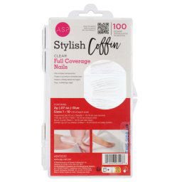 Faux-Ongles Ultra Clear Stylish Coffin
