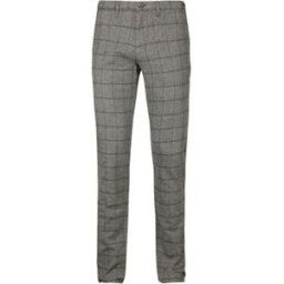 Pantalon Suitable Chino Locke Carreaux Gris Gris