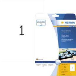 Herma 4909 Etiquette universelles 210 x 297 mm papier, brillant blanc 25 pc(s) fixation permanente imprimante laser, photocopieuse, imprimante laser couleur,