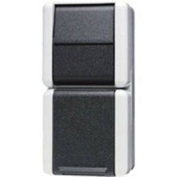 Jung x2 Cadre saillie Prise de courant gris 876W 1 pc(s)