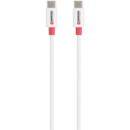 Skross Câble USB USB 2.0 USB-C® mâle, USB-C® mâle 1.20 m blanc rond SKCA0008C-C120CN