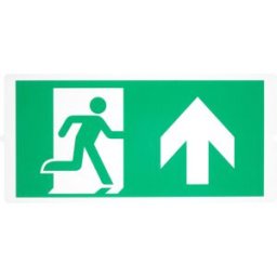 SLV FEUILLE PICTOGRAMME pour luminaire de sortie de secours P-LIGHT, kit de 3, L/H 35,3/16,5 cm