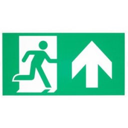 SLV FEUILLE PICTOGRAMME pour luminaire de sortie de secours P-LIGHT, kit de 4, flèche diagonale