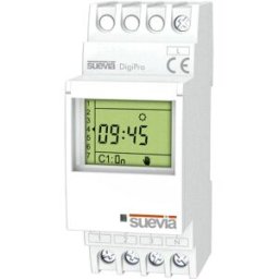 Interrupteur horaire pour rail 1 pc(s) Suevia DigiPro Tension de contact (max.): 250 V/AC Courant de commutation (max.): 16 A 1 inverseur (RT) programme