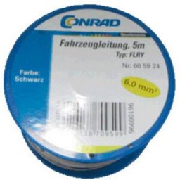 Câble pour lautomobile FLRY-B Conrad Components 605924 1 x 6 mm² noir 5 m