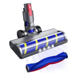 Pour Dyson V6 / V7 / V8 / V10 / V11 / V15 Ensemble de brosses à sol en velours doux et de rouleaux à entraînement direct avec lumière LED