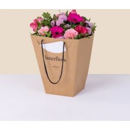 Bouquet douceur poudrée et sac cadeau pour offrir - Interflora