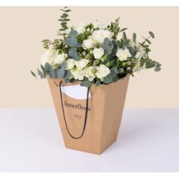Bouquet Vert coton et son sac cadeau à offrir - Interflora