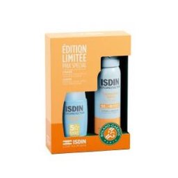 Isdin Fotoprotector Fusion Water Magic Crème Solaire Visage SPF 50 50 ML + Protecteur Solaire SPF 50 Spray 100 ML - Coffret 2 produits