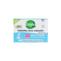 Biovie Tablettes Lave-Vaisselle 30 Unités - Boîte 30 tablettes de 12 g