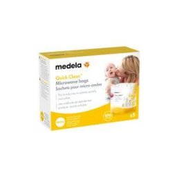 Medela Quick Clean Sachets Pour Micro-Ondes (5 Sachets) - Boîte 5 sacs