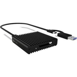 ICY BOX IB-CR404-C31, Kartenleser, CF Exp. 2.0 Type-B, USB 3.2 Gen 2, LED, Aluminium Lecteur de carte mémoire externe USB-C®, USB 3.1 (2è gén.) noir
