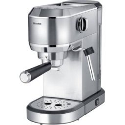 Severin KA 5997 Machine à expresso chrome (brossé), noir 1350 W avec embout de mousseur à lait