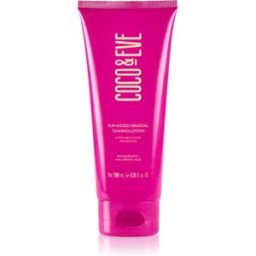 Coco & Eve Sunny Honey Sun-kissed Gradual Tanning Lotion lait auto-bronzant pour un bronzage progressif avec parfums Coco-Mango 200 ml