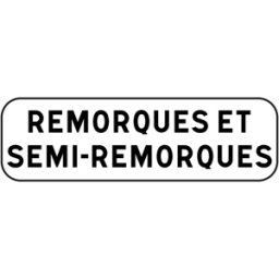 Panonceau routier M4e2 remorques et semi-remorques