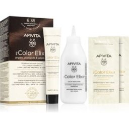 Apivita My Color Elixir coloration cheveux sans ammoniaque teinte 6.35 Dark Blonde Gold Mahogany 1 pcs