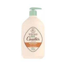 Cavaillès Gel Bain et Douche Huile de Macadamia Peaux Sèches Bio 1 L - Flacon-Pompe 1000 ml