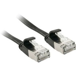 LINDY 47485 RJ45 Câble réseau, câble patch CAT 6a U/FTP 10.00 m noir avec cliquet dencastrement 1 pc(s)